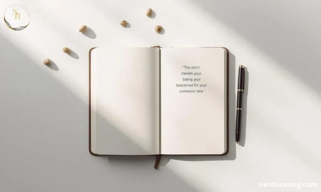 Notebook with motivational new month quotes