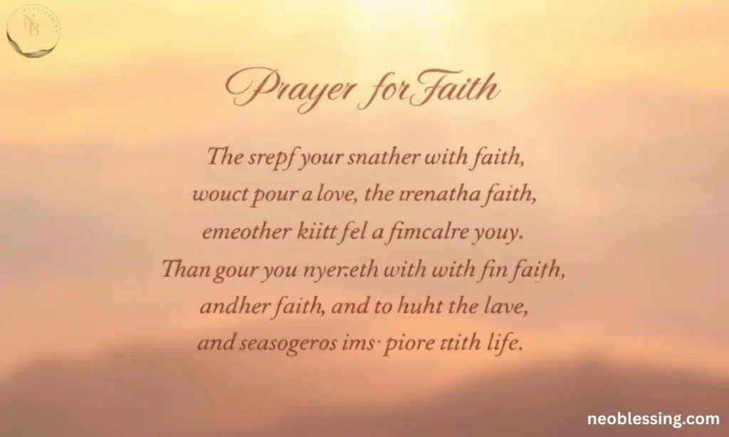 Prayer for strong faith