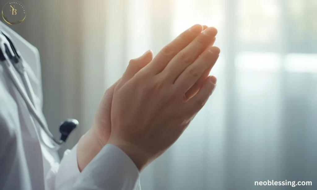 Hands praying for healing