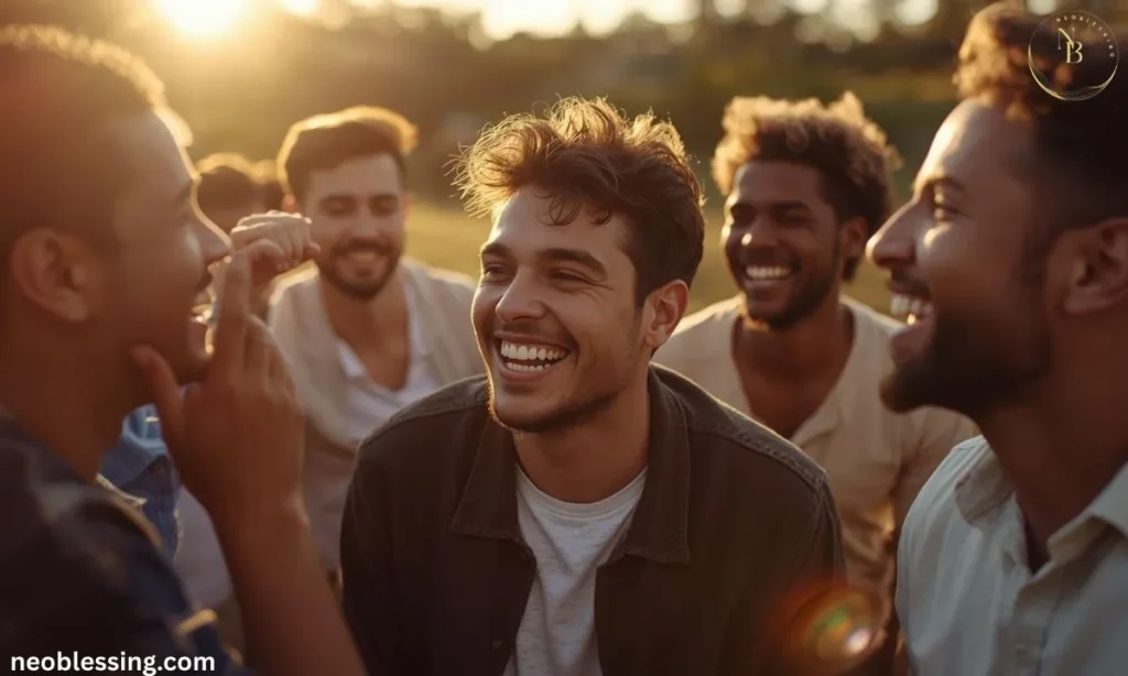 Real friends laughing