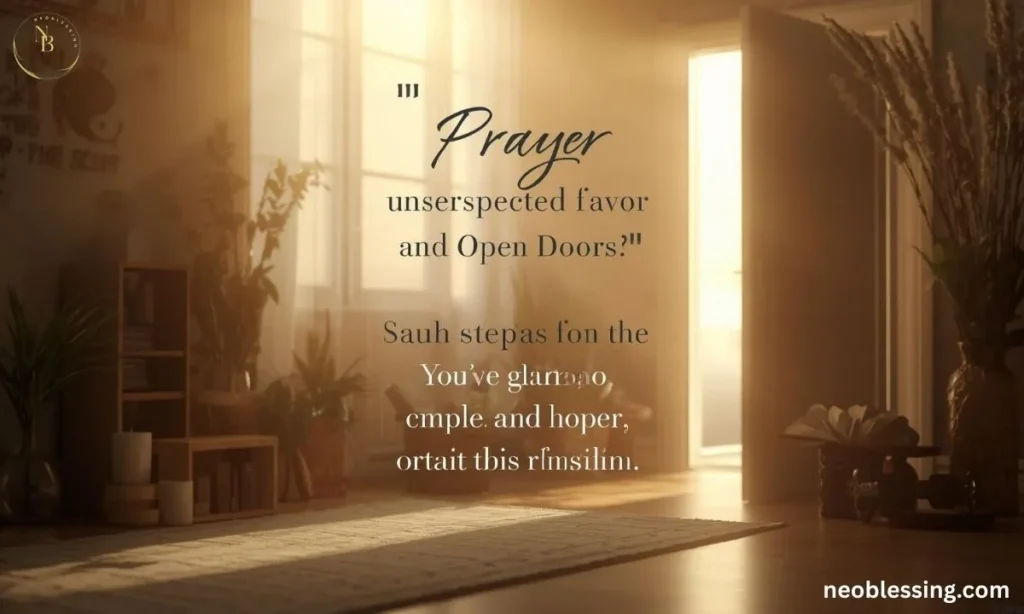 Prayer for Unexpected Favour and Open Doors