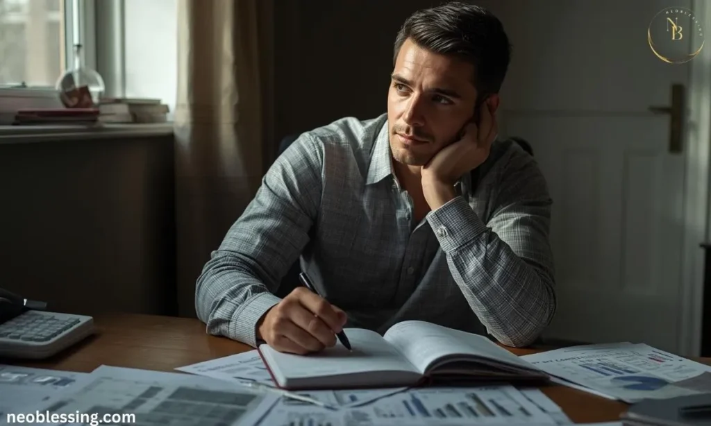 Man planning finances