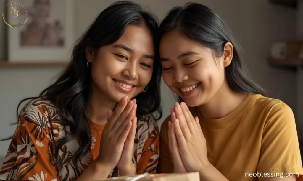 Friends sharing a small prayer