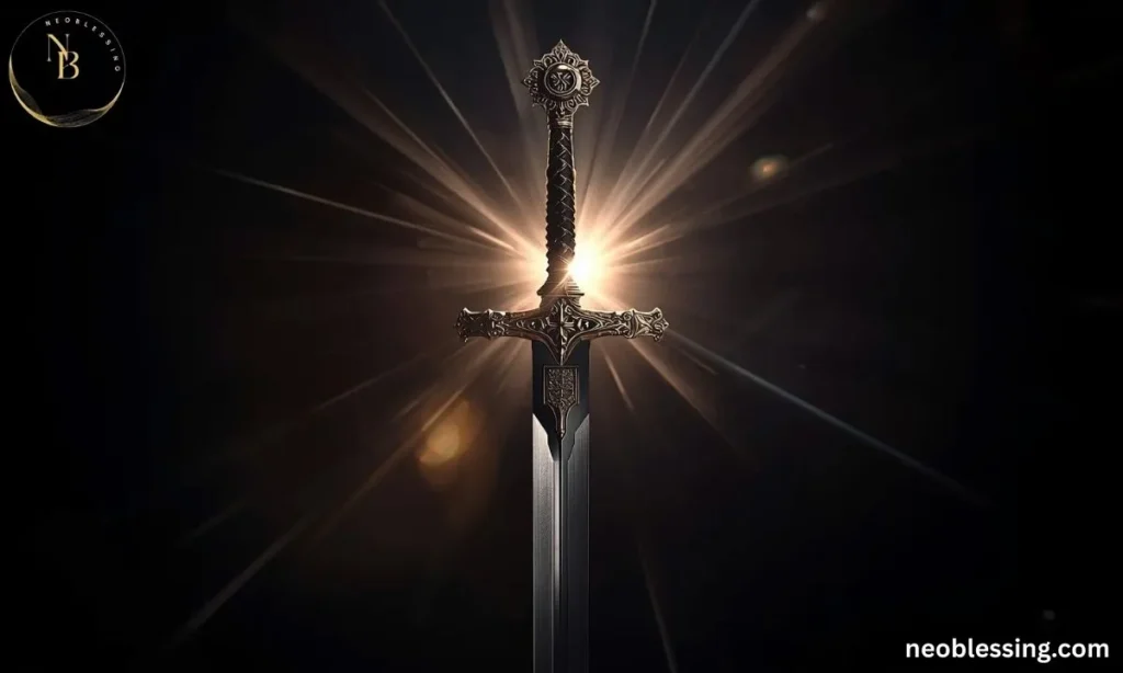 Sword defeating darkness