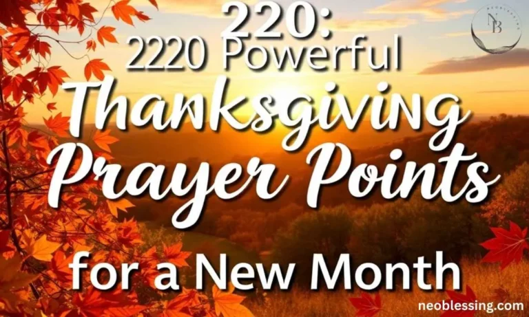 Powerful Thanksgiving Prayer Points for a New Month
