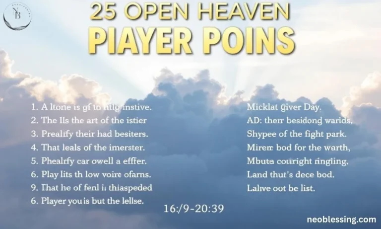 Open Heaven Prayer Points For Today