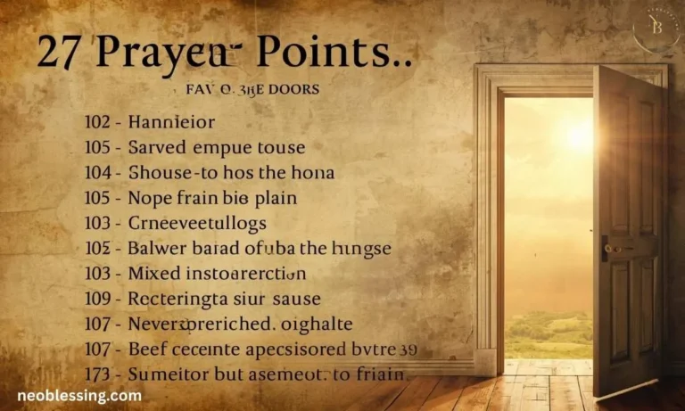 27 Powerful Prayer Points For Favor And Open Doors