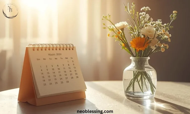 New month calendar with flowers